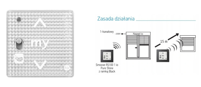 SOMFY 1811317 Pilot Smoove RS100 IO Silver Shine